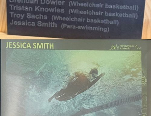 Illawarra Academy of Sport alumni athlete & 2004 Athens Paralympian Jessica Smith OAM honoured with a piece of history